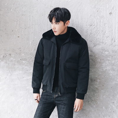MRCYC bông quần áo nam đẹp trai dày ấm áo của nam giới Hàn Quốc phiên bản của sang trọng ve áo phù hợp với chuyến bay áo khoác áo khoác dày áo dạ nam hàn quốc Bông