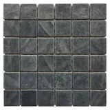 Черная ретро мраморная китайская мозаика на стену