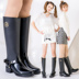 Thời trang Hàn Quốc mưa khởi động nữ cao khởi động nước lớn khởi động mùa hè không trượt dây kéo dài cao gót giày nước nữ mưa khởi động Rainshoes
