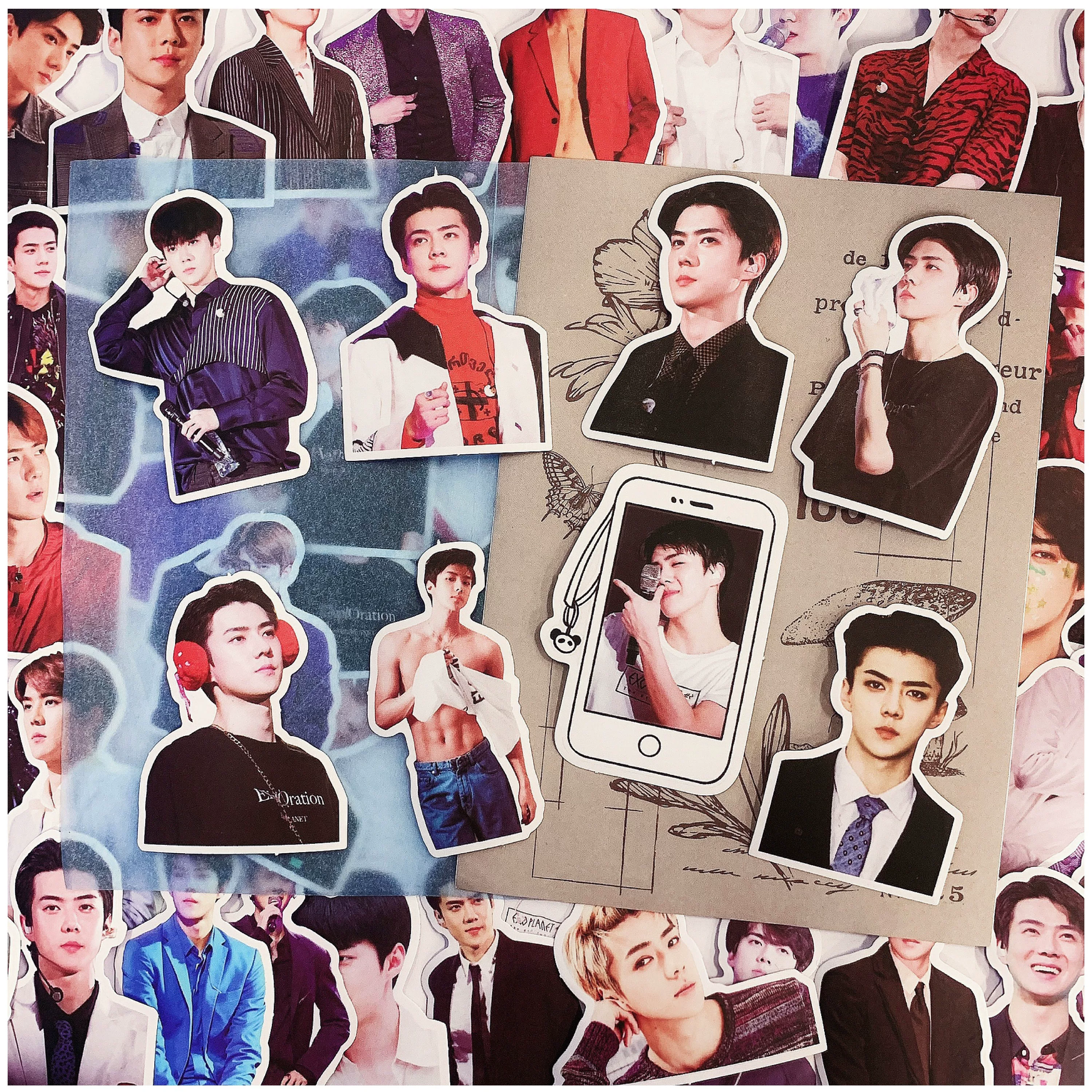 Карманная наклейка EX0 Участник У Сыхун звезда фото периферия мобильный вычислитель