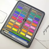 Акварель, пигментированная гуашь для школьников, художественный пигментированный комплект для начинающих, жестяная коробка, 36 цветов