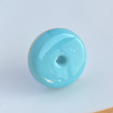 DIY аксессуары 原矿三无高瓷果冻料绿松石手串单珠配件老型散珠莲花挂件吊坠狐狸