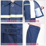 Хлопковый тонкий джинсовый комбинезон, дышащий лонгслив, защита от ожогов