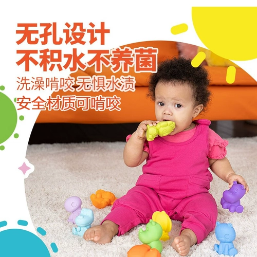 Конструктор из мягкой резины для младенца, познавательная игрушка для ванны, США, можно грызть, раннее развитие