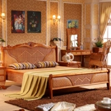 Семейство Тенгму Юго -Восточной Азии Тенг мебель отель Tengmi кровать европейская истинная двуспальная кровать 1,8 м. Большая кровать сплошной древесина