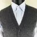 Tinh khiết cashmere vest nam mùa thu và mùa đông thanh niên kinh doanh len vest nam V-Cổ trung niên vest áo len đan cardigan Dệt kim Vest
