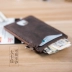DIY gói nguyên liệu Lanze crazy horse da retro của nhãn hiệu bộ thẻ da thay đổi đơn giản thẻ nhỏ gói bus bộ thẻ