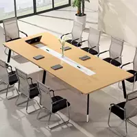 Bàn ghế văn phòng lớn nhỏ văn phòng bàn dài bàn đơn giản hiện đại phòng hội thảo bàn ghế kết hợp hình chữ nhật - Nội thất văn phòng ghế tựa lưng văn phòng