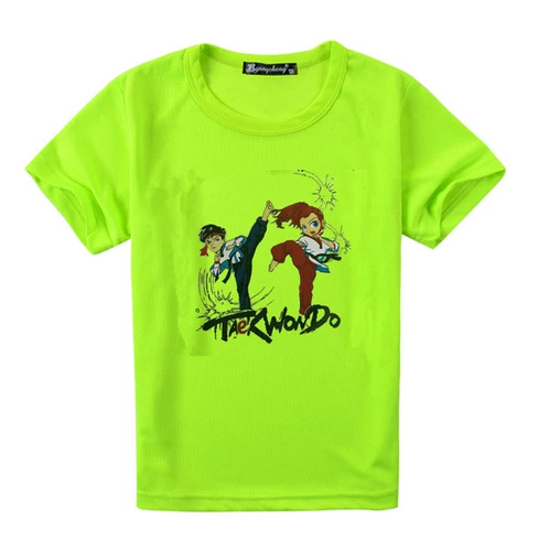 Быстросохнущая детская футболка для тхэквондо для единоборств для тренировок, семейный стиль