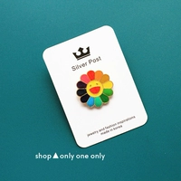 Huachen Yu với đầy màu sắc sun flower trâm huy hiệu hướng dương cầu vồng lgbt tình yêu và hòa bình thái độ huy hiệu cài áo