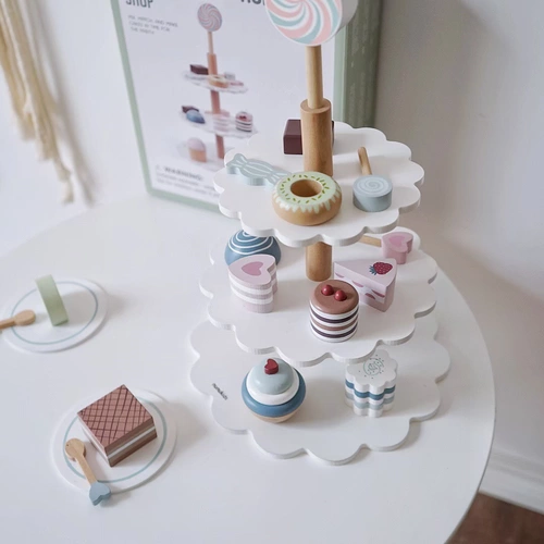 Брендовая детская семейная реалистичная игрушка для мороженого, послеобеденный чай, чайный сервиз, комплект