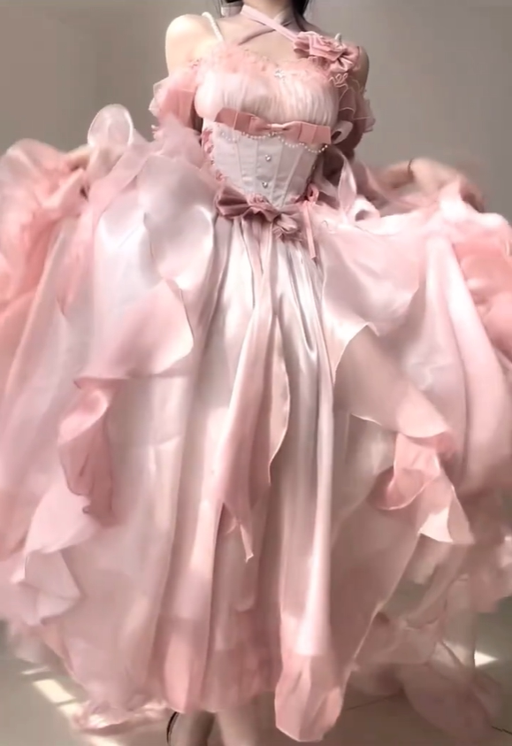 Фуксия платье, маленький костюм принцессы, стильLolita, Lolita OP
