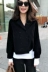 LS Hàn Quốc Dongdaemun mua mùa xuân mới màu đen ngắn vải to sợi vải giảm béo dài tay blazer Áo khoác ngắn