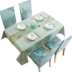 Nhỏ tươi vải ghế ăn đệm đặt bông và vải lanh không thấm nước và dầu miễn phí dùng một lần bàn cà phê khăn trải bàn khăn trải bàn bàn ăn ghế bìa Khăn trải bàn