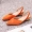 Mùa hè 2019 kiểu mới Baotou sandal nữ gió dày với học sinh Phiên bản Hàn Quốc của giày đế thấp mũi nhọn màu đỏ hoang dã - Sandal