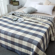 Khăn trải giường vải di động giải trí chăn phòng khách sạn khăn mỏng là công ty cô gái màu xám cầm tay - Ném / Chăn