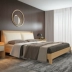 Giường ngủ bằng gỗ rắn Bắc Âu 1,5m1,8 mét đôi phòng ngủ chính hiện đại tối giản mới Trung Quốc đôi mềm mại dựa vào đồ nội thất Nhật Bản - Giường Giường