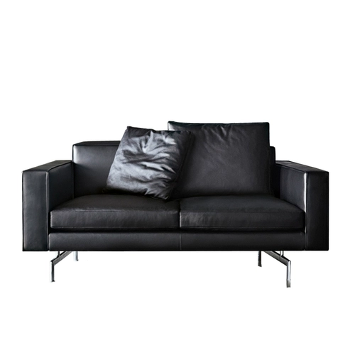 Современный и минималистичный элитный оранжевый кожаный дизайнерский диван, Италия, воловья кожа