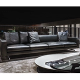 Современный и минималистичный элитный оранжевый кожаный дизайнерский диван, Италия, воловья кожа