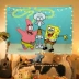 Ban Đầu Bạch Tuộc SpongeBob Hoạt Hình Treo Vải Trang Trí Tường Phòng Ngủ Sáng Tạo Nền Vải Dễ Thương Ngộ Nghĩnh Tấm Thảm thảm treo tường anime Tapestry