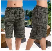 Dụng cụ quần short nam nhiều túi cắt quần ngụy trang mùa hè quần âu 2016 quần lớn quần rộng đế rộng