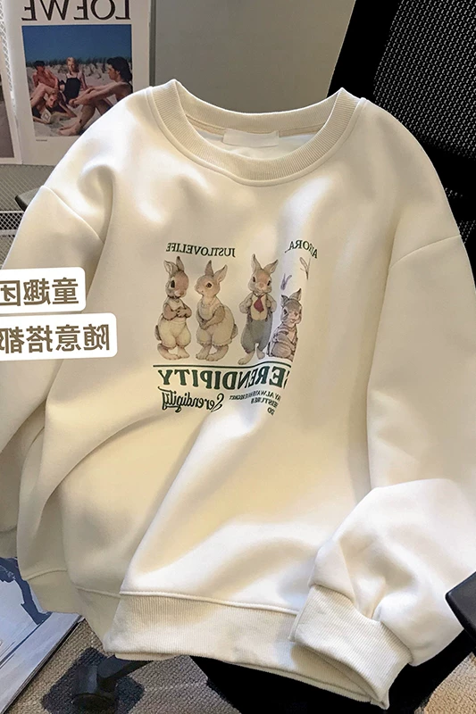 (Кросс-бордер торговля), брендовый мультяшный кролик с круглым воротником, толстовка, Италия