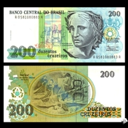 New UNC Brazil 200 Cruzeiro tiền giấy tiền nước ngoài