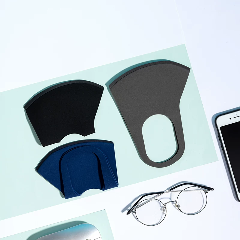[MINISO/名创优品立体透气口罩3只装防风寒尘三层男女士黑灰蓝色冬]