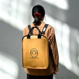 FINERWORLD Кожаный квадратный трендовый ретро школьный рюкзак для влюбленных подходит для мужчин и женщин, можно стирать