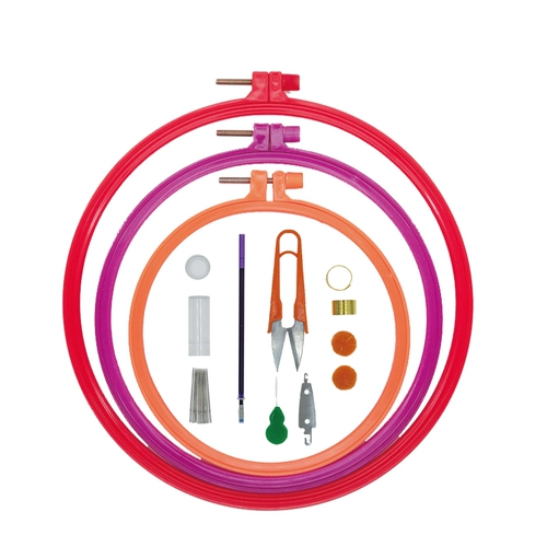 Поперечная вышивка круглой вышивки