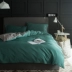 Được xuất khẩu sang Châu Âu và Hoa Kỳ 60 chiếc giường bằng vải cotton satin màu rắn 笠 1,8 m giường cưới bốn mảnh - Bộ đồ giường bốn mảnh bộ drap giường Bộ đồ giường bốn mảnh