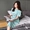 Váy ngủ ngắn tay cho nữ mùa hè cotton Hàn Quốc Bộ đồ ngủ nữ sinh tươi mới Váy dài có thể mặc bên ngoài phục vụ tại nhà mùa hè - Đêm đầm