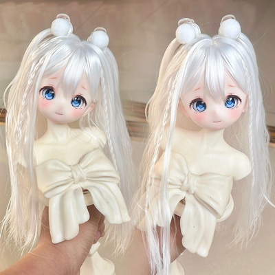taobao agent BJD/MMD wig 1/3, three -pointer, four -point, six -point break -up, hairy double pony tail, male bear egg wig two -dimensional