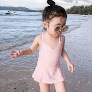 Đồ bơi cho trẻ em gái Cô gái trẻ em Đồ bơi Hàn Quốc Kỳ nghỉ khô Công chúa Quần áo dài Quần áo Xiêm - Đồ bơi trẻ em