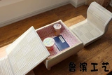 Простота ротана японская твердая древесина татами кофейный столик для бурного окна Небольшой балкон