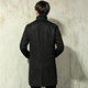 Mùa đông mới vô hình flash moon Hàn Quốc phiên bản của thiết kế ban đầu tide thương hiệu của nam giới cá tính retro đoạn dài Slim đúp cổ áo áo cardigan nam Áo len