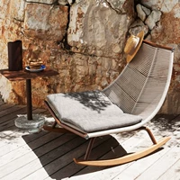 Скандинавский диван для отдыха, уличный журнальный столик, качалка, комплект, мебель, 3 предмета
