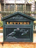 Бесплатная доставка европейская вилла вилла Алюминиевый почтовый ящик на улице настенный блок отчетности коробки с оцинкованным дождем и ретро -почтовым ящиком
