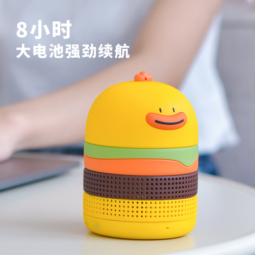 [Ike family] exclusive original hamburger duck Bluetooth audio portable cartoon speaker other / none