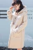 Mùa đông mới 2018 cô gái ngọt ngào Hàn Quốc đã được khóa sừng mỏng trùm đầu áo khoác len lông dài Trung bình và dài Coat