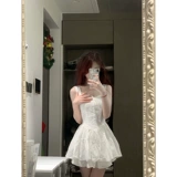 Майка, летнее платье, приталенный милый корсет, юбка с бантиком, А-силуэт, юбка-пачка