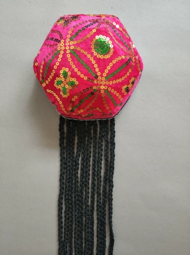 Шестиугольная шапка с косичкой подходит для мужчин и женщин для взрослых, этнический аксессуар для волос в форме цветка