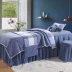 Bông bông rửa denim bedspread vẻ đẹp thẩm mỹ viện massage cơ thể vĩnh viễn làm cho bộ đơn giản chung giường custom-made - Trang bị tấm drap giường spa Trang bị tấm