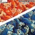 Trung Quốc phong cách bông sóng khăn trải bàn khăn trải biển vải in vải DIY handmade mạ vàng Hyperion gió xanh - Vải vải tự làm vải bố thô Vải vải tự làm