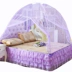 Miễn phí cài đặt muỗi net yurt gấp 1.5 M giường 1.8 m đôi 1.2 sinh viên duy nhất ký túc xá khung dây kéo nhà