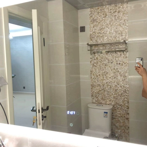 Европейская стиль самоадгезивная натуральная жемчужина белая раковина мозаика мозаика борьба с ванной комнатой