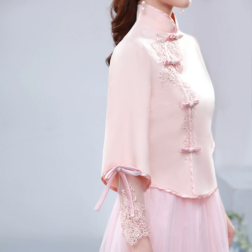 Демисезонное длинное платье подружки невесты, вечернее платье, китайский стиль, делается под заказ, длина макси