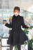 HOTDOG len màu đen áo khoác nữ phần dài eo Hàn Quốc sinh viên Hồng Kông phong cách retro chống mùa áo len