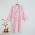 Nhật bản phong cách mỏng áo bông gạc áo choàng dịch vụ nhà kimono áo choàng tắm chín- điểm tay áo phần dài mảnh duy nhất nữ mùa hè Night Robe