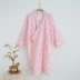 Nhật bản phong cách mỏng áo bông gạc áo choàng dịch vụ nhà kimono áo choàng tắm chín- điểm tay áo phần dài mảnh duy nhất nữ mùa hè áo choàng ngủ nam Night Robe